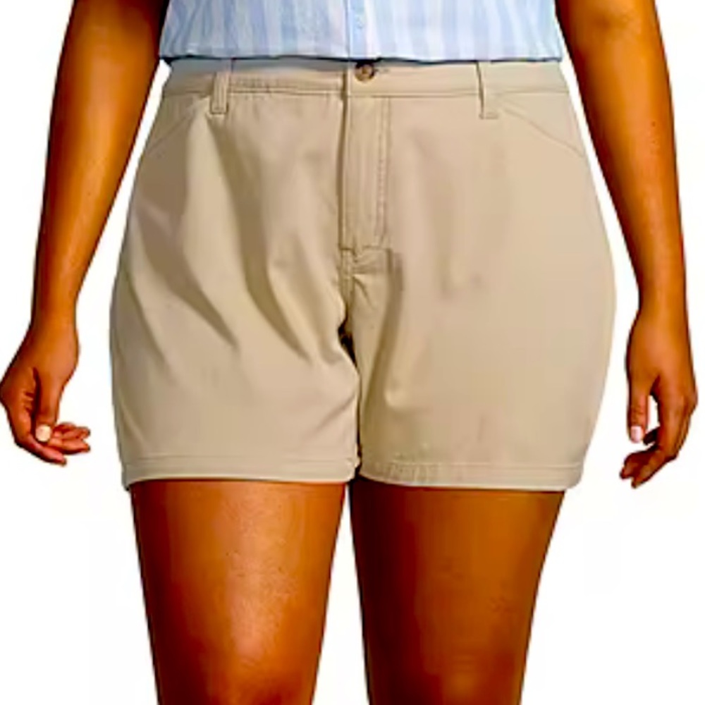 🆕ANN TAYLOR- The 6 Inch Short: Light Khaki- Size 16 NWT